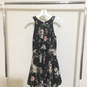 Honey and Rosie Small Floral Cocktail Dress (one broken button loop)